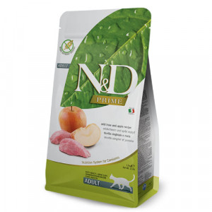 FARMINA N&D CAT GF PRIME BOAR APPLE sausā barība kaķiem Mežacūka, ābols 10kg